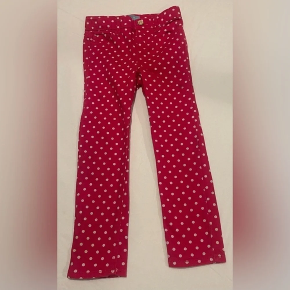 Baby Gap skinny fit pink polka dot pants child size 5